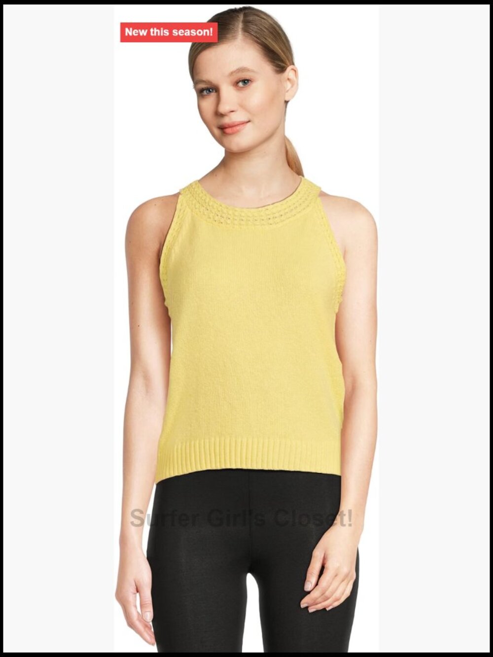 Sleeveless Cotton Tank Top Halter Neck Pullover